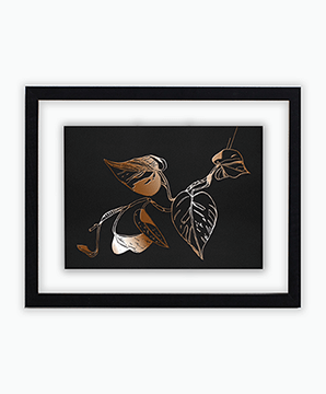 ROSE GOLD ON BLACK 01- Duble Glass 